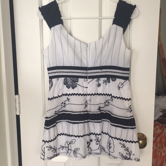Black and white Nanette Lepore Tank blouse 4 - Picture 5 of 8